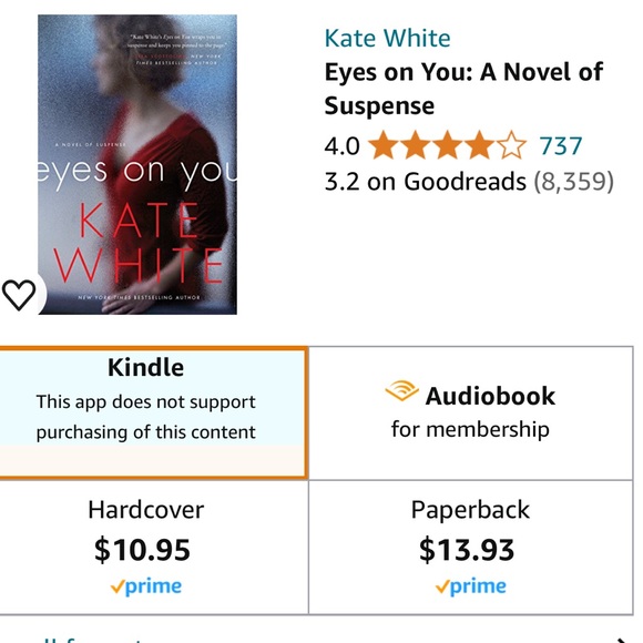 BOOK: Eyes on You: A Novel of Suspense by Kate White - Picture 2 of 8